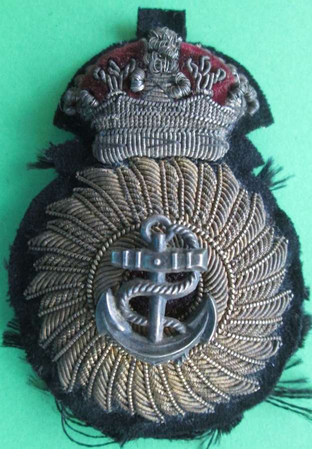 WWII INDIAN NAVAL OFFICER'S CAP BADGE