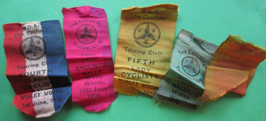 RARE LADY CYCLISTS RALLY SILKS FROM THE CYCLIST TOURING CLUB
