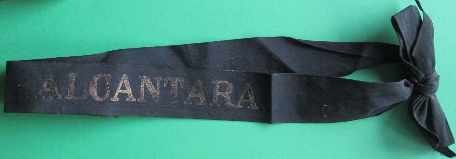 PRE/EARLY WWI PERIOD FULL SIZE CAP TALLY FOR THE ALCANTARA