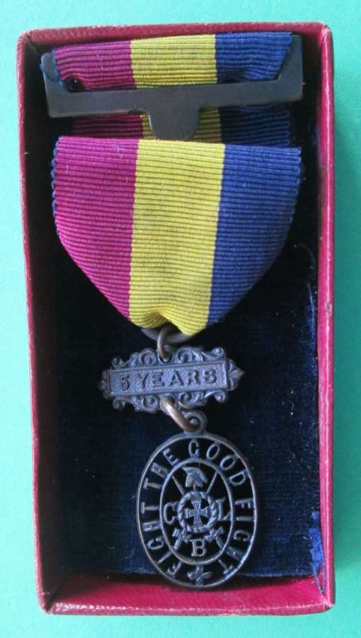 BOXED CHURCH LADS BRIGADE LONG SERVICE MEDAL