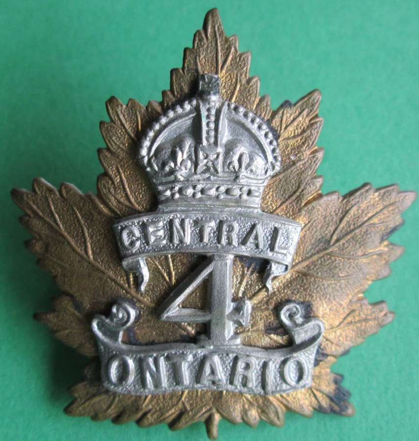CANADIAN EXPEDITIONARY FORCE 4th INFANTRY BATTALION BADGE
