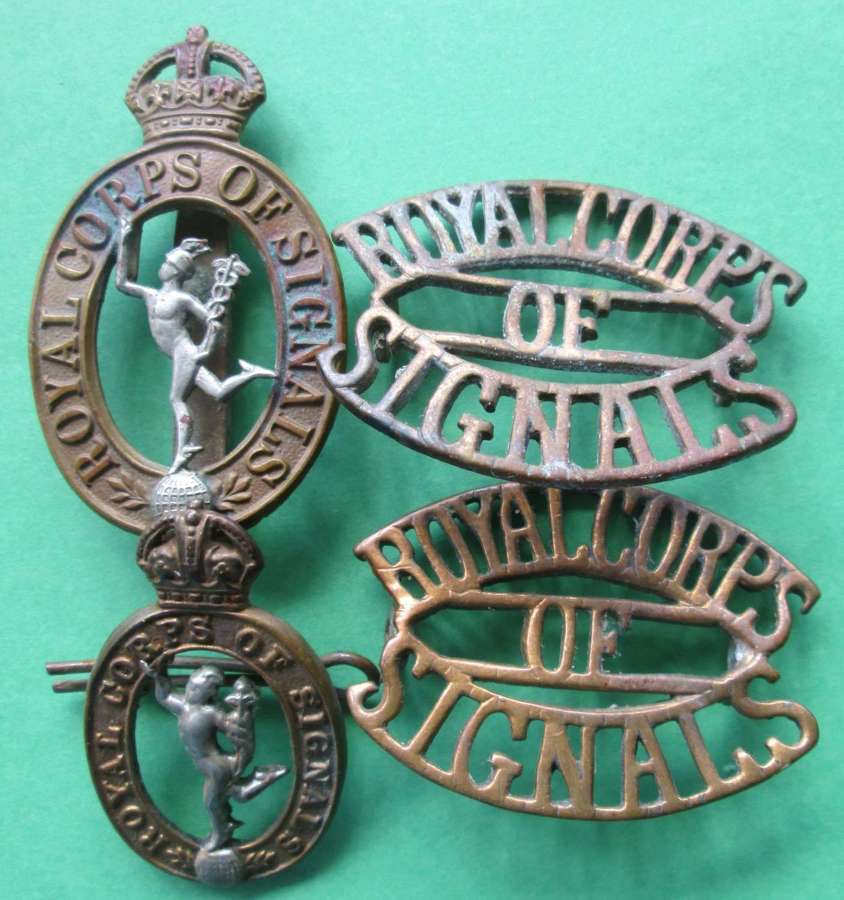 SMALL COLLECTION OF ROYAL CORPS OF SIGNALS BADGES