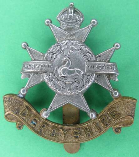 DERBYSHIRE REGIMENT CAP BADGE